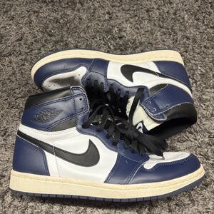 Nike Air Jordan 1 Retro High OG Midnight Navy Sz 8 DZ5485-401 Pre-Owned